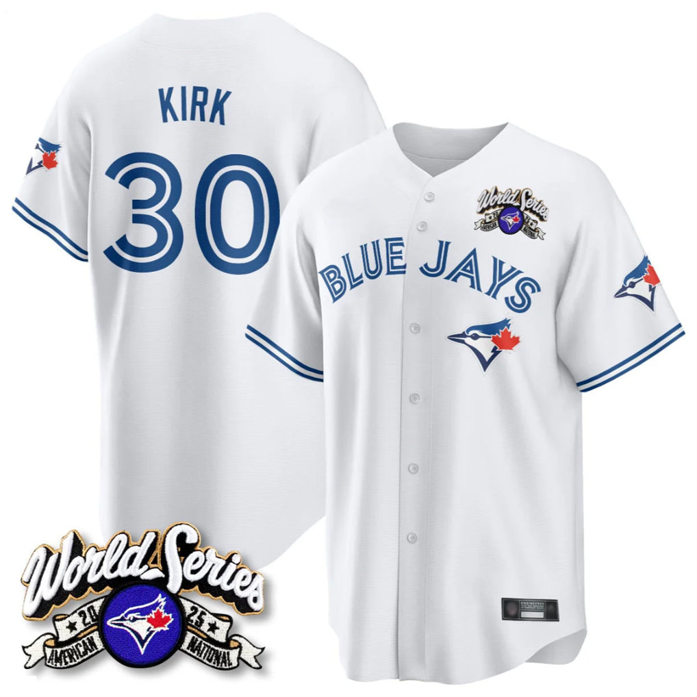 Ldoa T.Blue Jays #30 Alejandro Kirk Player White 2025 American League All Stitched Jerseys