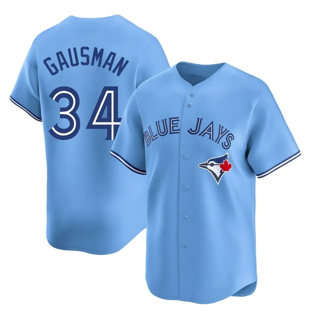 Ldoa T.Blue Jays #34 Kevin Gausman Player Blue Home Limited Stitched Jerseys