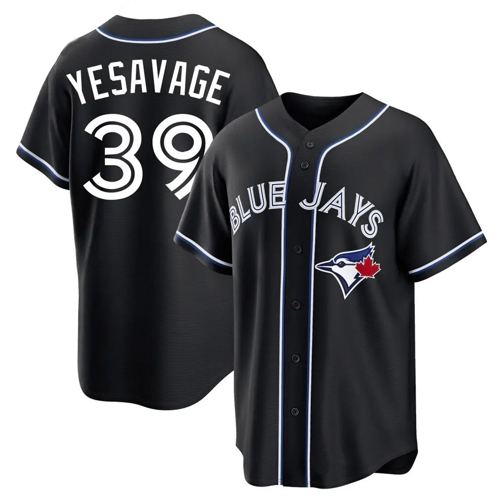 Ldoa T.Blue Jays #39 Trey Yesavage Player Black Home Game Stitched Jerseys