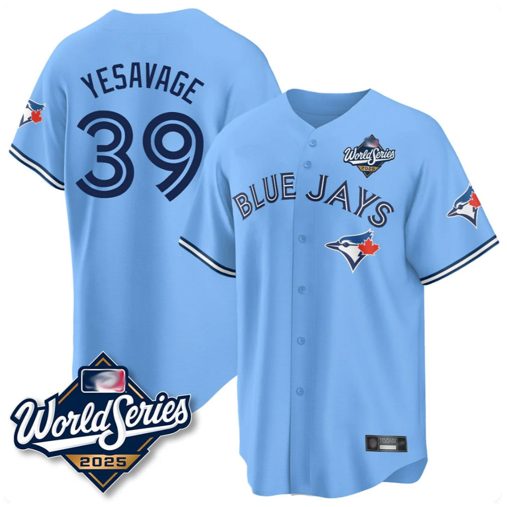 Ldoa T.Blue Jays #39 Trey Yesavage Player Blue 2025 World Series Limited All Stitched Jerseys