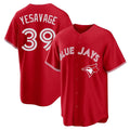 Ldoa T.Blue Jays #39 Trey Yesavage Player Red Home Game Stitched Jerseys