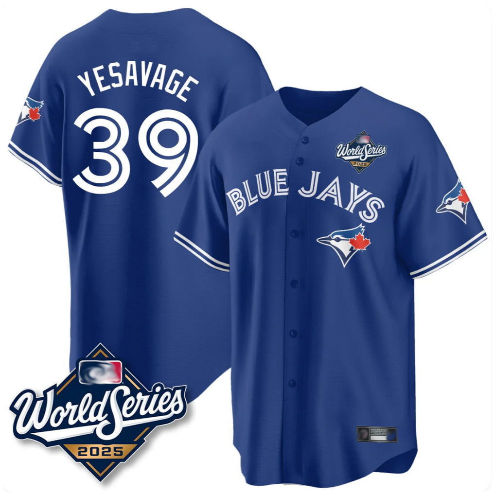 Ldoa T.Blue Jays #39 Trey Yesavage Player Royal 2025 World Series Limited All Stitched Jerseys