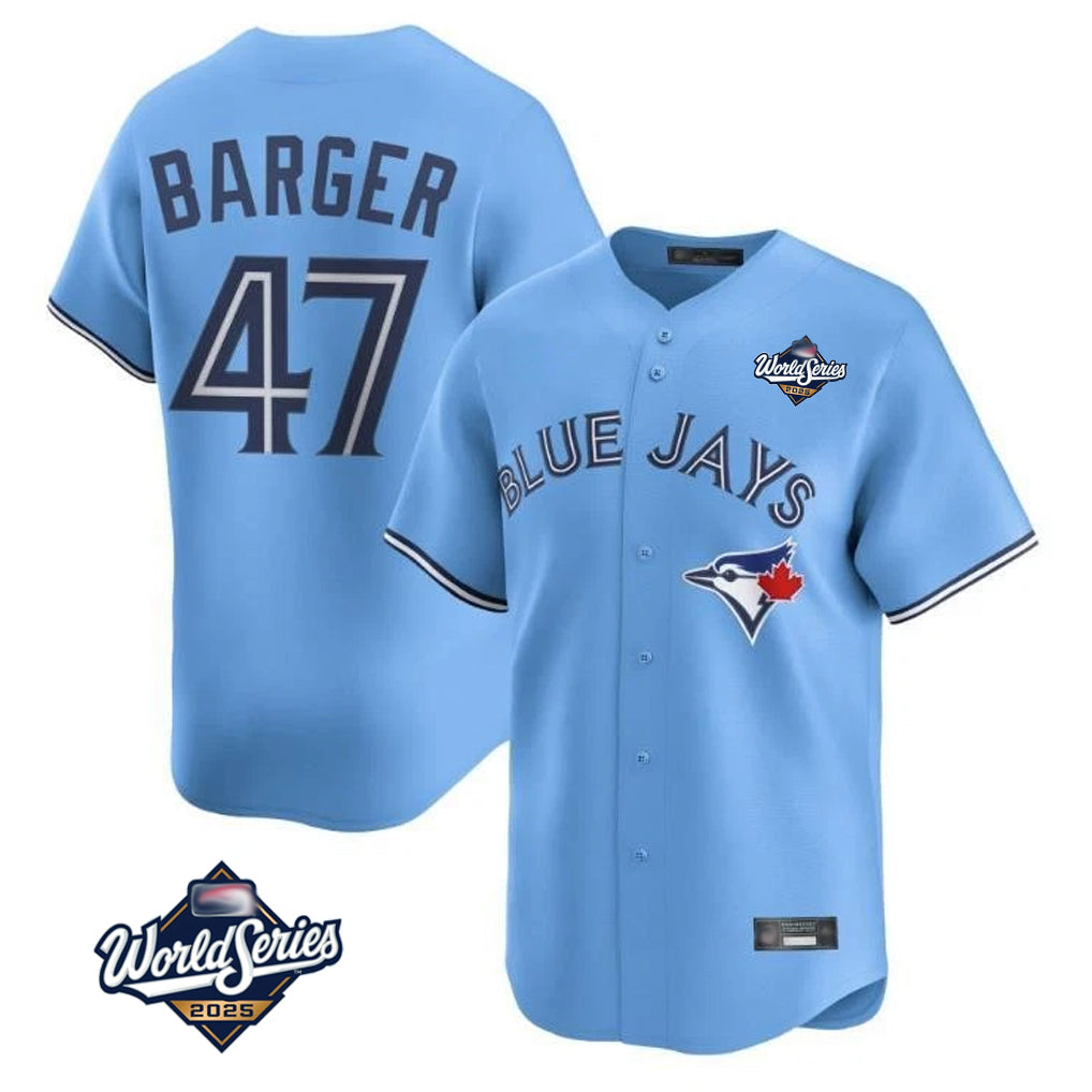 Ldoa T.Blue Jays #47 Addison Barger Player Blue 2025 World Series Limited Stitched Jerseys