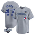 Ldoa T.Blue Jays #47 Addison Barger Player Gray 2025 World Series Stitched Jerseys