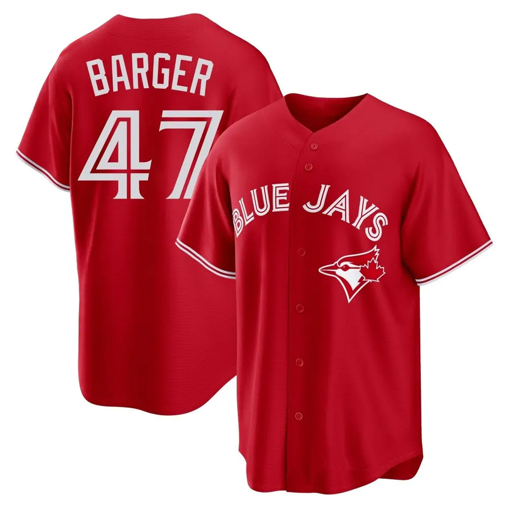 Ldoa T.Blue Jays #47 Addison Barger Player Red Home Limited Game Stitched Jerseys