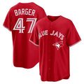 Ldoa T.Blue Jays #47 Addison Barger Player Red Home Limited Game Stitched Jerseys