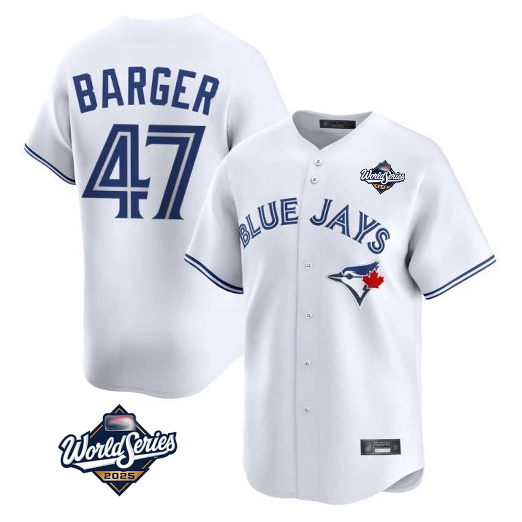 Ldoa T.Blue Jays #47 Addison Barger Player White 2025 World Series Limited Stitched Jerseys