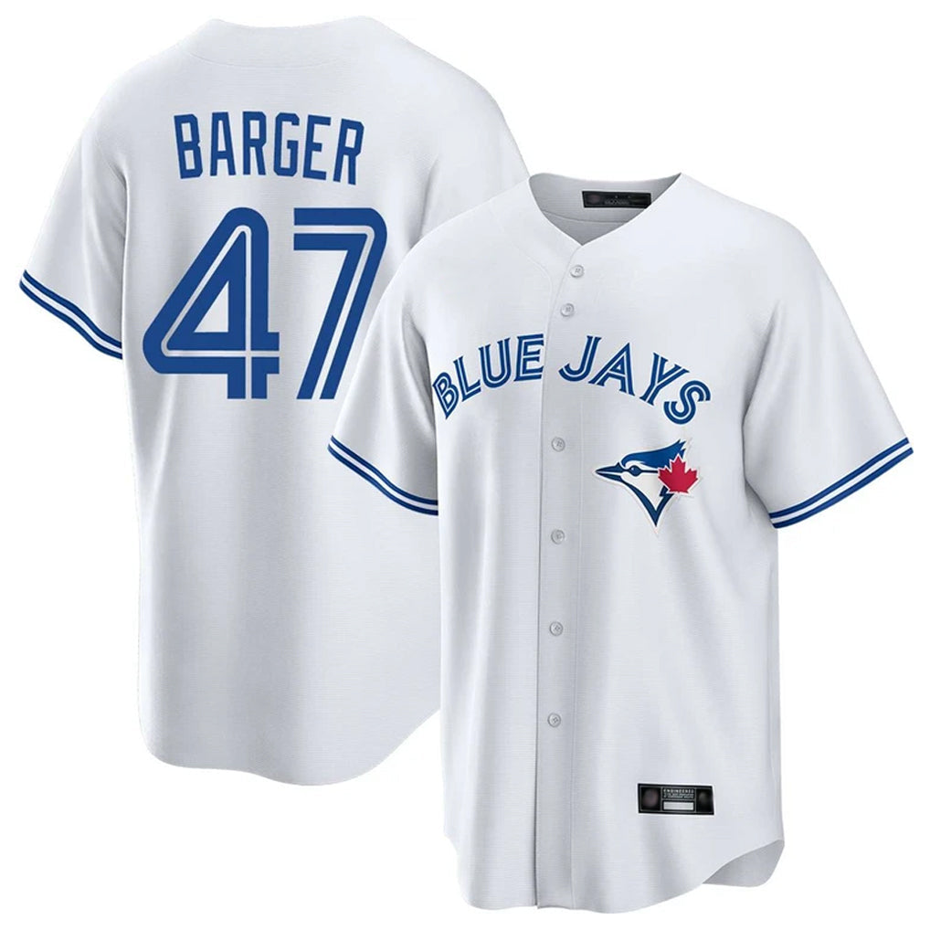 Ldoa T.Blue Jays #47 Addison Barger Player White Home Stitched Jerseys