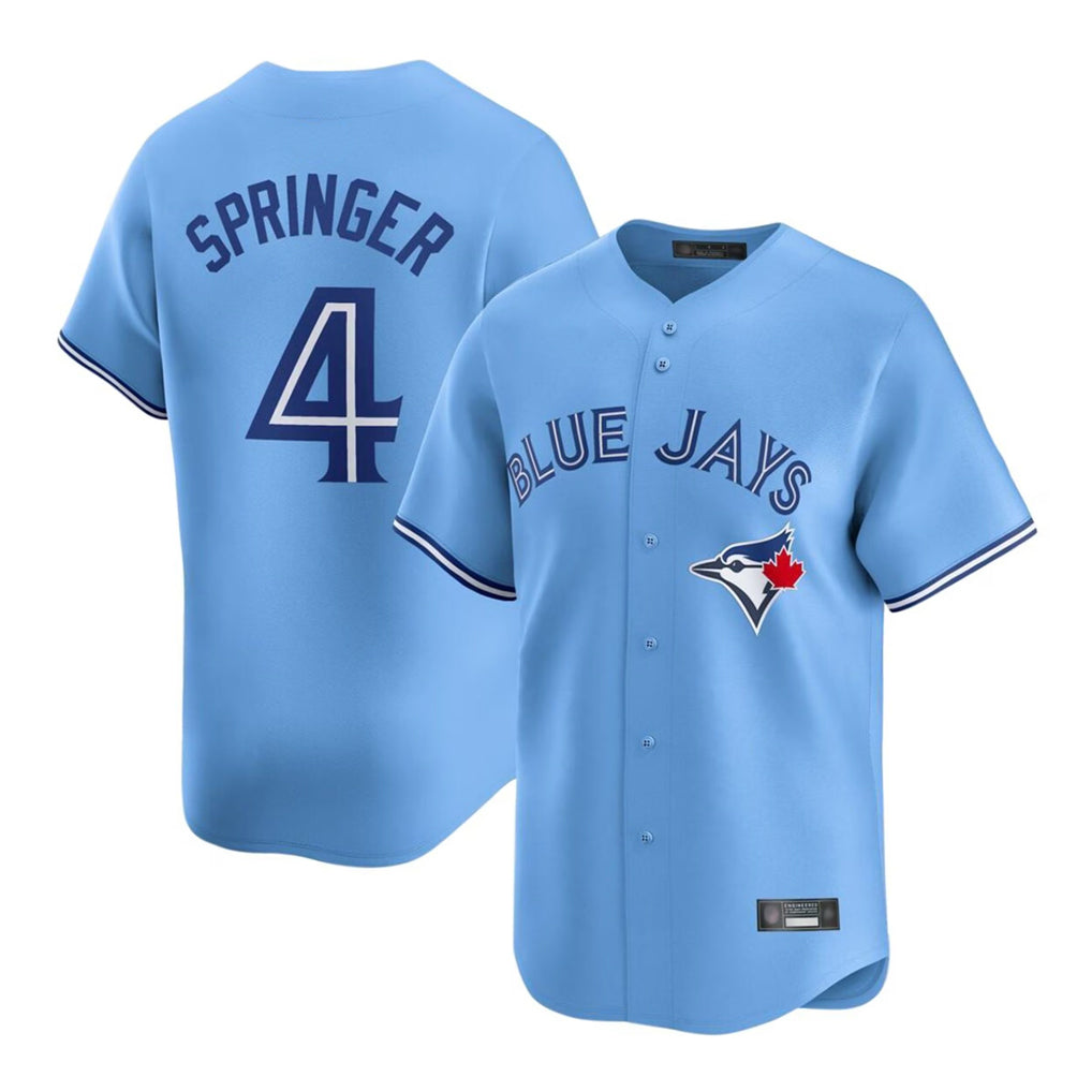Ldoa T.Blue Jays #4 George Springer Player Blue Home Game Stitched Jerseys