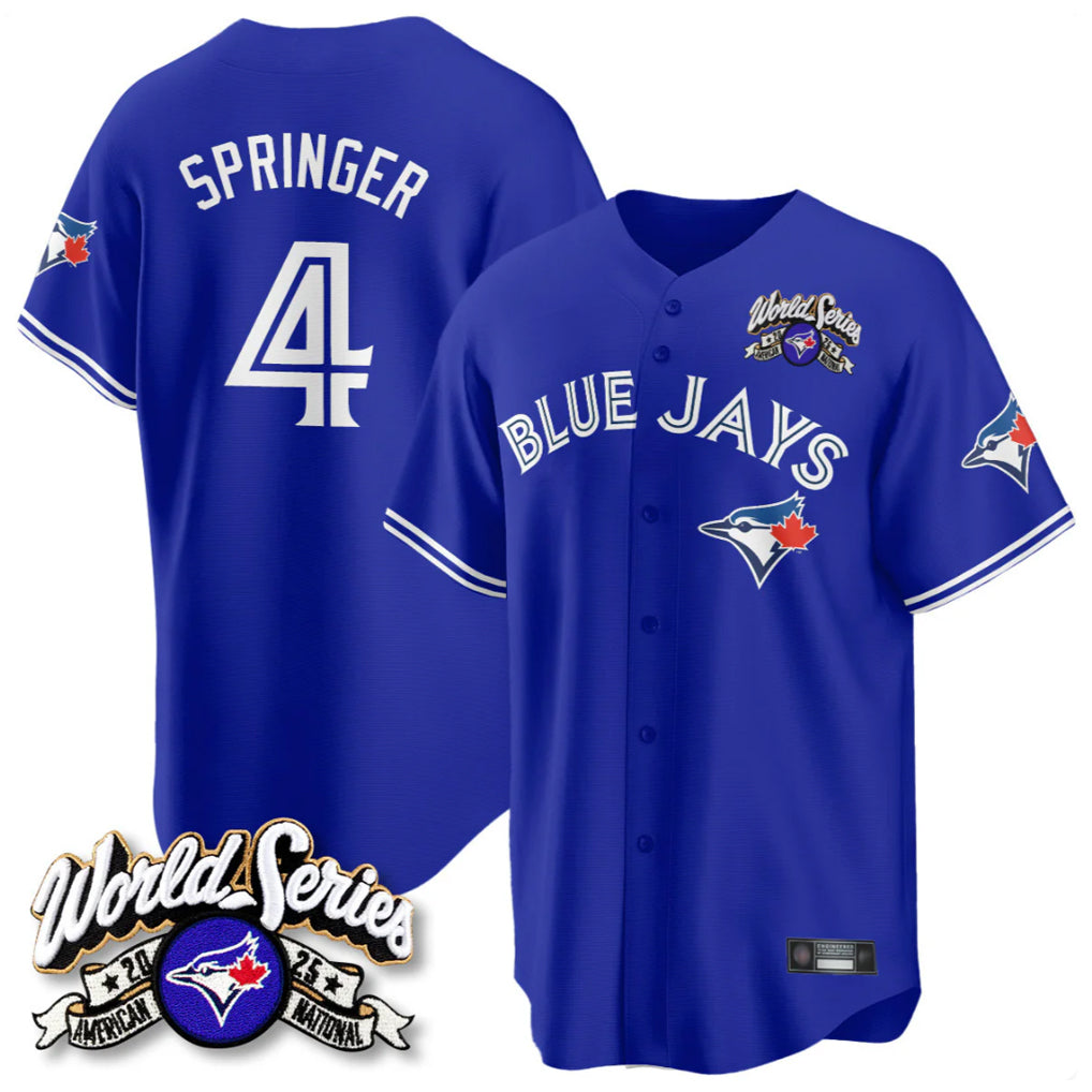 Ldoa T.Blue Jays #4 George Springer Player Royal 2025 American League All Stitched Jersey