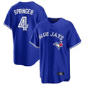 Ldoa T.Blue Jays #4 George Springer Player Royal Home Game Stitched Jerseys