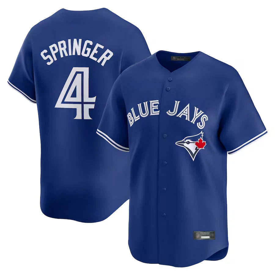 Ldoa T.Blue Jays #4 George Springer Player Royal Home Limited Stitched Jerseys
