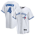 Ldoa T.Blue Jays #4 George Springer Player White Home Game Stitched Jerseys