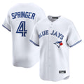 Ldoa T.Blue Jays #4 George Springer Player White Home Limited Stitched Jerseys
