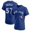 Ldoa T.Blue Jays #57 Shane Bieber Player Royal Elite Home Limited Stitched Jerseys