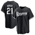Ldoa T.Rangers #21 Jake Burger Player Black Home Limited Stitched Jerseys