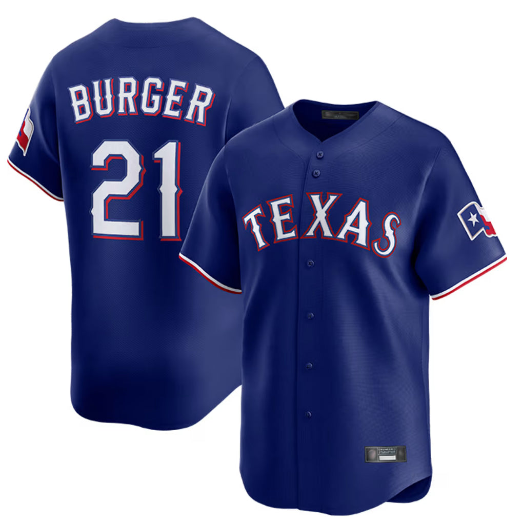 Ldoa T.Rangers #21 Jake Burger Player Royal Home Limited Stitched Jerseys