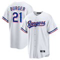 Ldoa T.Rangers #21 Jake Burger Player White Home Limited Stitched Jerseys