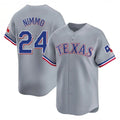 Ldoa T.Rangers #24 Brandon Nimmo Player Gray Home Limited Stitched Jerseys