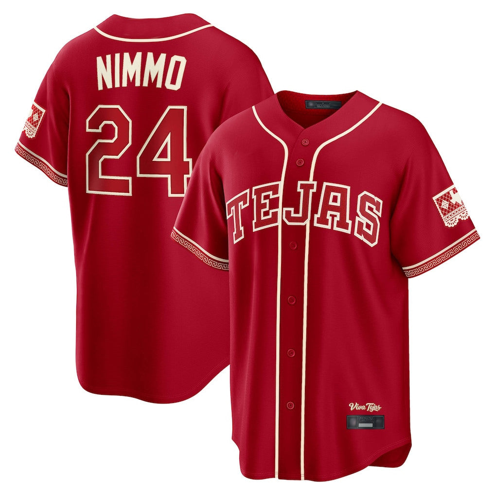 Ldoa T.Rangers #24 Brandon Nimmo Player Red 2026 City Connect Stitched Jerseys