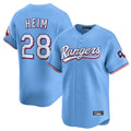 Ldoa T.Rangers #28 Jonah Heim Player Light Blue Home Limited Stitched Jerseys
