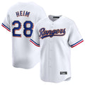Ldoa T.Rangers #28 Jonah Heim Player White Gold Collection Limited Stitched Jerseys