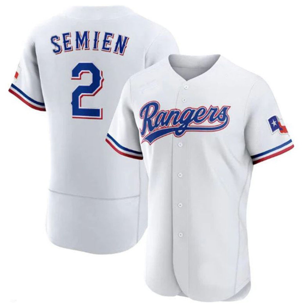 Ldoa T.Rangers #2 Marcus Semien Player Gold Collection Limited White Elite Stitched Jerseys