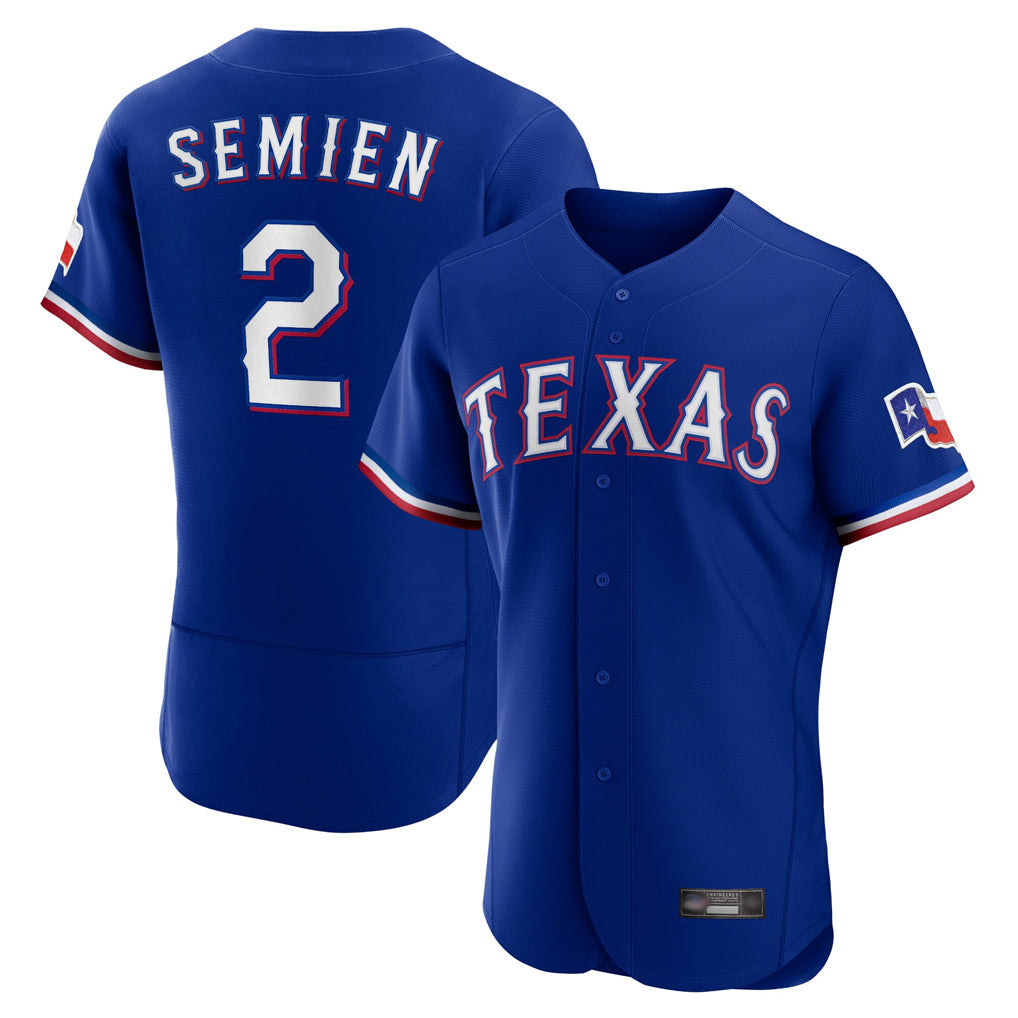 Ldoa T.Rangers #2 Marcus Semien Player Royal Elite Home Limited Stitched Jerseys