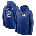 Ldoa T.Rangers #2 Marcus Semien Player Royal Pullover Hoodie Stitched Jerseys