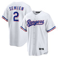 Ldoa T.Rangers #2 Marcus Semien Player White Replica Game Stitched Jerseys