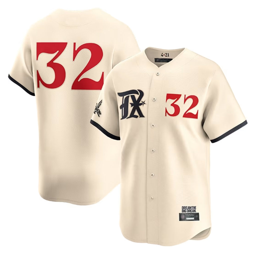 Ldoa T.Rangers #32 Evan Carter Player Cream Limited City Connect Stitched Jerseys