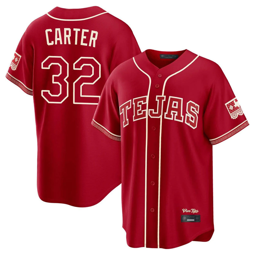 Ldoa T.Rangers #32 Evan Carter Player Red 2026 City Connect Stitched Jerseys