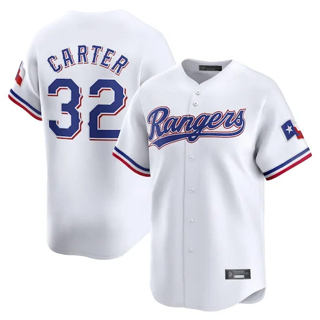 Ldoa T.Rangers #32 Evan Carter Player White Home Limited Stitched Jerseys