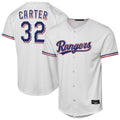 Ldoa T.Rangers #32 Evan Carter Player White Home Replica Stitched Jerseys