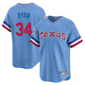 Ldoa T.Rangers #34 Nolan Ryan Player Light Blue Cooperstown Collection Limited Stitched Jerseys