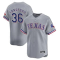Ldoa T.Rangers #36 Wyatt Langford Player Gray Home Limited Stitched Jerseys