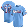 Ldoa T.Rangers #36 Wyatt Langford Player Light Blue Home Limited Stitched Jerseys