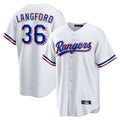 Ldoa T.Rangers #36 Wyatt Langford Player White Home Game Stitched Jerseys