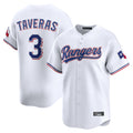 Ldoa T.Rangers #3 Leody Taveras Player White Home Limited Stitched Jerseys