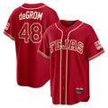 Ldoa T.Rangers #48 Jacob deGrom Player Red 2026 City Connect Limited Stitched Jerseys