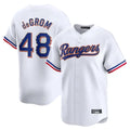 Ldoa T.Rangers #48 Jacob deGrom Player White Gold Collection Limited Edition Stitched Jerseys