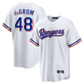 Ldoa T.Rangers #48 Jacob deGrom Player White Home Limited Game Stitched Jerseys