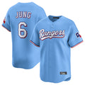 Ldoa T.Rangers #6 Josh Jung Player Light Blue Limited Home Stitched Jerseys