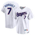 Ldoa T.Rangers #7 Ivan Rodriguez Player White Home Limited Stitched Jerseys