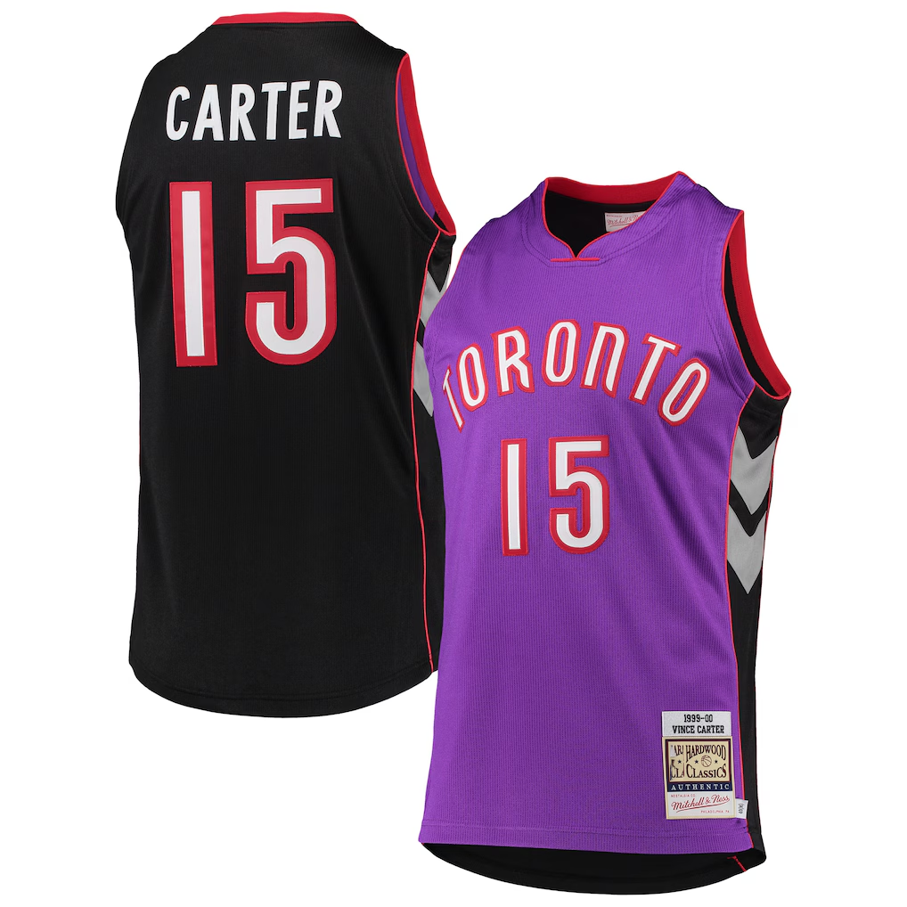 Ldoa T.Raptors #15 Vince Carter Mitchell & Ness Purple 19992000 Hardwood Classics Authentic Jerseys