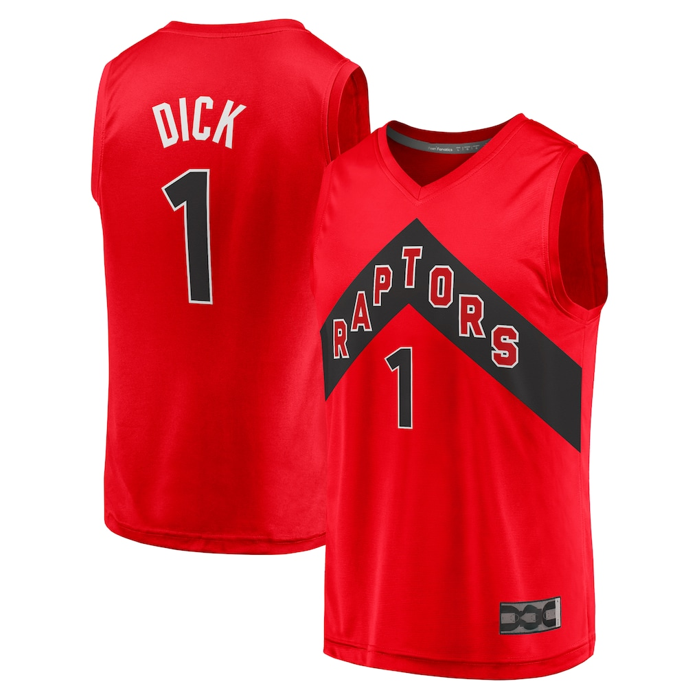 Ldoa T.Raptors #1 Gradey Dick Red Fast Break Player Jerseys - Icon Edition