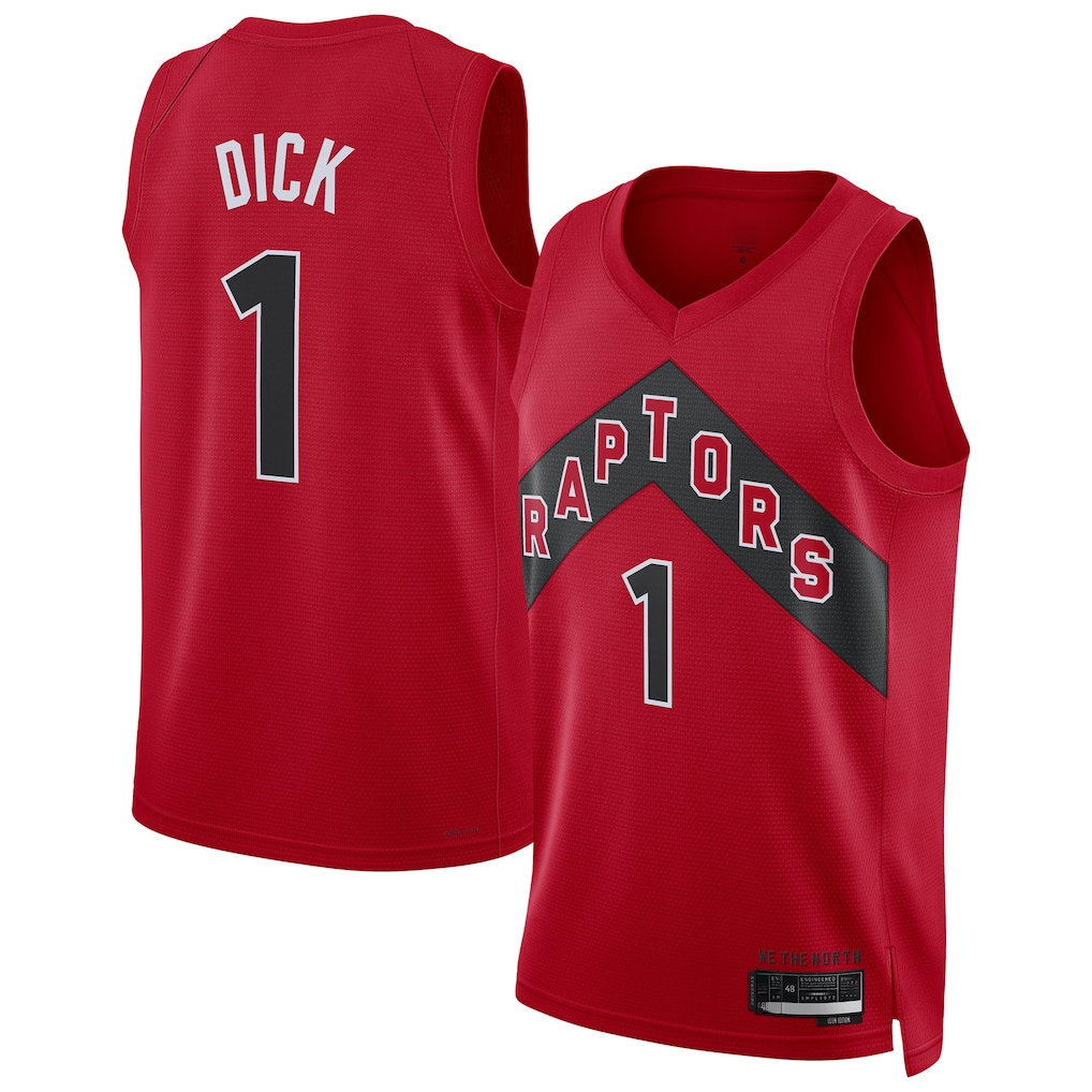 Ldoa T.Raptors #1 Gradey Dick Red Swingman Player Jerseys - Icon Edition