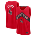 Ldoa T.Raptors #4 Scottie Barnes Red Fast Break Replica Jerseys - Icon Edition