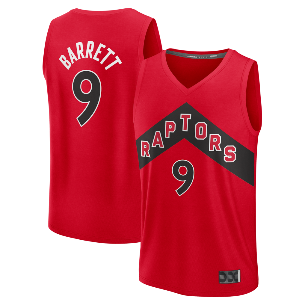 Ldoa T.Raptors #9 RJ Barrett Red Fast Break Jerseys - Icon Edition
