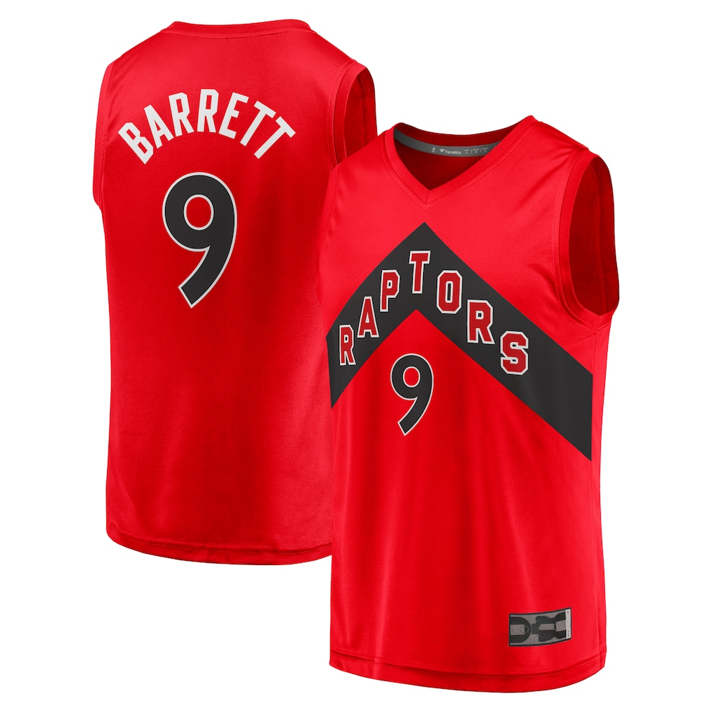 Ldoa T.Raptors #9 RJ Barrett Red Fast Break Player Jerseys - Icon Edition